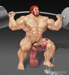 after_orgasm balls bara beard boner cum dildo dildo_in_ass erection facial_hair fate/zero fate_(series) gay hairy iskandar_(fate) male male_only muscles muscular nhawnuad nude penis red_hair rider solo solo_male sweaty vibrator vibrator_on_penis weightlifting