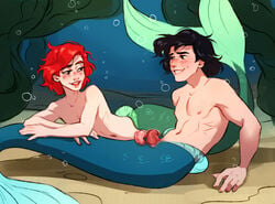 2boys 2d ariel ariel_(the_little_mermaid) athletic athletic_male black_hair blush comic_page cuntboy cuntboy_sans_balls digital_drawing_(artwork) digital_media_(artwork) digital_painting_(artwork) disney duo duo_focus fairybend femboy gay genderswap genderswap_(ftm) girly herm hermaphrodite human humanoid intersex light-skinned_male male male_focus male_only maleherm merfolk mermaid mermaid_tail merman multi_genitalia muscular_male mutual_penetration ocean penis prince_eric pussy red_hair ripushko rule_63 seductive_eyes seductive_look sex siren the_little_mermaid underwater vaginal_penetration vaginal_sex water webcomic yaoi