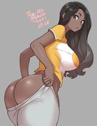 1girls ass ass_cleavage big_ass big_breasts breasts butt_crack dark-skinned_female dark_skin dat_ass female female_only large_breasts ryo_agawa solo