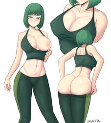 1girls 2021 areolae artist_name ass ass_focus big_ass big_breasts big_butt bra breasts bubble_ass bubble_butt busty clothed clothed_female clothing dat_ass ela_(rainbow_six) erect_nipples female female_focus female_only flashing green_clothing green_eyes green_hair light-skinned_female light_skin looking_at_viewer midriff mooning mostly_clothed nipples nipples_visible_through_clothing no_underwear partially_nude rainbow_six rainbow_six_siege seductive short_hair simple_background slackin solo solo_female solo_focus thick_thighs thighs tight_clothing tom_clancy topwear undressing white_background xaviergalaxy yoga_pants