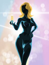 1girls alien alien_girl bare_breasts bare_legs bare_shoulders bare_thighs blonde_hair blue-skinned_female blue_skin champagne champagne_glass disney+ female female_only guardians_of_the_galaxy guessuhhhh humanoid marvel marvel_cinematic_universe nebula_(marvel) skinny small_breasts solo solo_female what_if...?