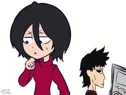 1boy 1girls 2021 animated anus ass ass_clapping big_ass bleach bottomless bouncing_ass clapping_cheeks coffeetheseeker cute distracted elotch_brown_(coffeetheseeker) female human human_only inviting_to_sex kuchiki_rukia large_ass looking_back loop male oc original_character puffy_pussy pussy shounen_jump sound sweat teasing thick_ass twerking video