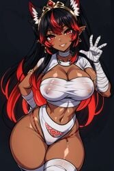 1girls abs accessories accessory ai_art ai_edit ai_generated ai_hands anime_style arms ass athletic athletic_female bangs belly_button big_butt black_hair blush breasts breasts_out cat_ears catgirl costume crown curvy curvy_body curvy_female curvy_figure curvy_thighs cute dark_red_hair elf_ears female female_ass female_focus fingers fit fit_female front_view functionally_nude girl halloween halloween_costume halloween_theme hand_on_hip hourglass_figure humanoid jewelry kinky_karma_vr knees legs light light-skinned_female light_skin long_hair mature_female mature_woman megazard messy messy_hair mummy_costume mummy_wrappings nipples no_bra no_pants pale_skin perky_breasts perky_nipples pierced_ears piercing piercings pink_eyes pose posing posing_for_the_viewer red_hair red_tattoo round_ass round_butt see-through see-through_clothing see_through shiny_clothes shiny_hair shiny_skin shorter_female skimpy skimpy_clothes smile smiling smiling_at_viewer solo solo_focus standing tagme tan_skin tattoo tattoos thick_ass thick_hips thick_legs thick_thighs thigh_gap thighhighs thighs tight_clothing tight_fit two_tone_hair voluptuous voluptuous_female waving waving_at_viewer waving_hand