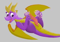 absurd_res activision anus bodily_fluids dragon dratla feral genital_fluids happy happy_sex hi_res male male_only pingas precum purple_body purple_eyes reptile scalie sex show solo spyro spyro_the_dragon video_games