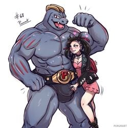 machoke from nintendo by pururart