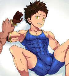 big_penis grabbing lostanemone male_only mlm4anemone muscles muscular rex_(xenoblade) underwear xenoblade_(series) xenoblade_chronicles_2