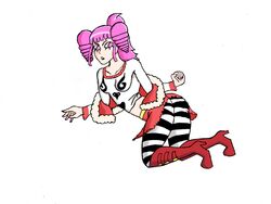 afromen big_ass big_breasts big_butt female female_only goth goth_girl gothic gothic_lolita one_piece perona perona_ghost pink_eyes pink_hair pussy