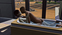 1boy 1boy1girl 1girls bath bathroom bathtub devious_desires deviousdesires female kissing love male naked nipples nude romantic the_sims_4