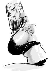 big_breasts blue_lock busty_female female koyuki_chigiri lacy_bra lacy_panties maru0_bb open_mouth shirt_up sideboob sister thick_thighs wip