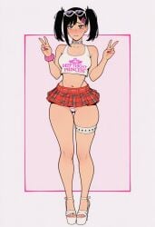 1girl ai ai_assisted ai_generated chainsaw_man crop_top female female_only higashiyama_kobeni kobeni_higashiyama panties panty_peek peace_sign prussia123 sexy_body sexy_clothing sexy_female skirt slutty_body slutty_female solo_female solo_focus twintails_(hairstyle) waifu