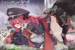 2026 all_fours ass_to_ass ass_up blue_archive blush bottomless bottomless_female canine canine_on_human dosukebe_rabbit exposed_breasts female_on_feral feral feral_on_female feral_on_human feral_penetrating feral_penetrating_human hat hi_res human_female human_on_feral human_penetrated iroha_(blue_archive) japanese_text knotted knotted_penis onomatopoeia pale-skinned_female reading reading_book reading_manga red_hair sweat text translated translation_request uniform vaginal_knotting vaginal_penetration zoophilia