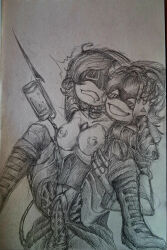n_(murder_drones) murder_drones uzi_(murder_drones) sex intercourse drawing 1girls 1boy male/female straight straight_sex beanie beanie_hat anal_sex anal_penetration