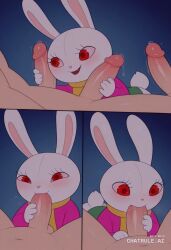 1girl 1girl1boy ai_assisted ai_generated big_eyes blowjob bunny_ears claiming deep_penetration dominance exhibitionism fellatio furry_female giggling group_sex handjob lustful_expression messy moaning multiple_penises oral_sex penis_in_vagina pleasure precum rabbit_tail red_eyes riding saliva sex shiny_skin swallowing whimpering white_skin