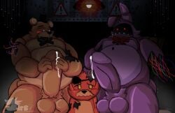 3boys animatronic blush chubby_male cum fireguardz five_nights_at_freddy's five_nights_at_freddy's_2 fnaf furry_only inminent_sex male/male male_only missing_arm robot size_difference tagme withered_bonnie withered_foxy withered_freddy