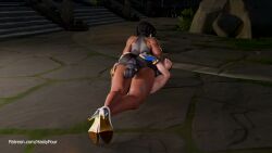 1boy 1girls 3d 3d_animation animated ass athletic_female big_ass big_butt brown_skin choke_hold choking defeated domina dominant_female dommy_mommy face_in_ass fat_ass female_dominating_male femdom hastyfour head_between_thighs headscissor leg_lock male malesub muscular_female muscular_thighs overwatch shorter_than_10_seconds sound squeezing strong_thighs struggling submission submission_hold submissive_male tagme thick_thighs thigh_crush thigh_squish thighs video wuyang