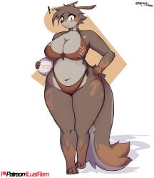 1girls 2023 anthro ball_(object) bikini female female_anthro female_only furry furry_female furry_only remilust tagme