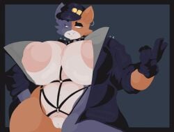 absurd_res anthro big_breasts breasts butt calico_cat domestic_cat emobunny epic_games felid feline felis female fortnite fortnite:_battle_royale hi_res jojo's_bizarre_adventure mammal meow_skulls meow_skulls_(fortnite) solo thick_thighs