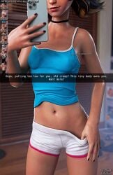 3d 3d_(artwork) belly brat bratty darkbahamuth female female_torso marvel marvel_rivals midriff peni_parker peni_parker_(marvel_rivals) petite petite_body petite_female sfw tease teenage_girl teenager tummy young