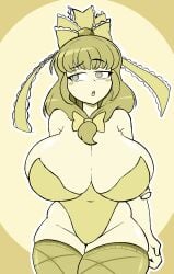 1girls big_breasts breasts_bigger_than_head bunnysuit female female_only kagiyama_hina lingerie quarium solo_female solo_focus stockings tagme thick_thighs thighhighs thighs touhou