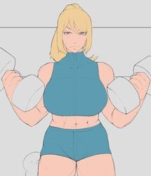 abs big_ass big_breasts buff metroid muscular_female nintendo samus_aran smoxul voluptuous wide_hips