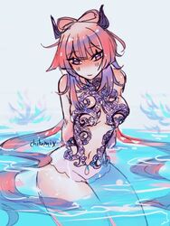 sangonomiya kokomi from genshin impact by chilumix