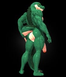 2021 3d_(artwork) anthro ass big_butt big_penis black_background black_body black_pupils black_scales black_spots connivingrat crocodile crocodilian crocodylid digital_media_(artwork) fangs flaccid foreskin genitals glans green_body green_eyes green_scales helm_(connivingrat) holding_tail huge_cock male male_only muscular muscular_anthro muscular_male overbite penis pink_penis pupils rear_view red_glans reptile scales scalie simple_background solo source_filmmaker spots spotted_body spotted_scales standing tail_aside tan_body tan_scales thick_thighs uncut vein veiny_penis yellow_sclera