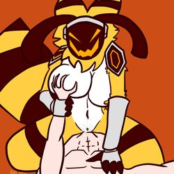 1:1 anthro arthropod bee bodily_fluids breast_grab breast_play breast_squish breasts chest_tuft cowgirl_position cum cum_in_pussy cum_inside curvy_figure cybernetic_arm cybernetic_limb dominant dominant_female duo female female_on_top fluffy forced genital_fluids genitals glowing glowing_eyes grin guided_breast_grab hand_on_breast hi_res human human/robot hymenopteran insects kusama machine male male/female male_human/female_anthro male_human/female_robot male_pov mammal nude on_top penetration pov protogen pussy pussy_juice q-3n rape_face robot rough_sex sex smile squish tuft vaginal_penetration voluptuous