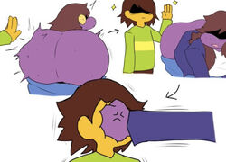 1boy 1girls angry ass ass_slap big_ass bubble_ass bubble_butt deltarune enigi09 female humor kris_(deltarune) male punch purple_skin slapping slapping_ass slapping_butt spanking susie_(deltarune) tagme thinking white_background yellow_skin