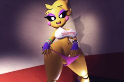 3d 3d_(artwork) big_ass big_butt fat_ass female female_only five_nights_at_freddy's huge_ass metallic_body nwirex pussy sfm solo source_filmmaker toy_chica_(eroticphobia) toy_chica_(fnaf) yellow_body