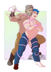 2boys gay hermit_purple jojo's_bizarre_adventure joseph_joestar male_focus male_only old_joseph stand_(jjba) stardust_crusaders tagme yaoi