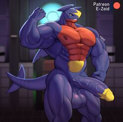 absurd_res anthro balls bara biceps big_balls big_muscles big_penis detailed_background e-zoid erection garchomp gay genitals hi_res hnipples huge_balls huge_cock huge_muscles humanoid_genitalia humanoid_penis long_penis male male_only marine muscular muscular_male nintendo pecs penis pokémon_(species) pokemon pokemon_(species) smile solo vein veins veiny_penis video_games