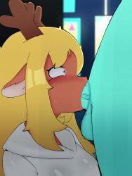 1boy 1girls 2025 2d_animation 3:4 absurd_res alley animated anthro anthro_penetrated antlers black_eyes blonde_hair bodily_fluids brown_antlers clothing deep_throat deer deltarune duo erection face_fucking faceless_character faceless_human faceless_male fellatio female female_penetrated freckles fur furry genitals hair hi_res horn human human_on_anthro human_penetrating human_penetrating_anthro interspecies kris_(dark_world_form) kris_(deltarune) long_hair loop lunny_sketch male male/female male_penetrating male_penetrating_female mammal nipple_outline no_sound noelle_holiday noelle_holiday_(dark_world_form) oral oral_penetration orange_body orange_fur penetration penile penis red_nose robe saliva saliva_string sex short_playtime shorter_than_10_seconds side_view straight tagme tan_inner_ear undertale_(series) vein veiny_penis vertical_video video white_clothing white_robe