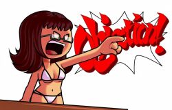 1girls ai ai_assisted ai_generated angry bikini clothing flipline_studios lawyer papa_louie quinn_(papa_louie)