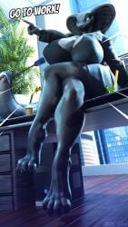 1girls 3d anthro big_breasts cjuice huge_breasts sapphire_(da.nilkaz) snake snake_girl