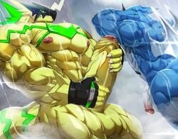 abs anal_sex bara bastroceive biceps bulkmon cum cumming cumshot digimon digimon_(species) furry furry_only gay gay_sex hyper hyper_balls hyper_genitalia hyper_penis hyper_testicles leaning_against_wall magangz male_only masturbating masturbation muscle muscles muscular muscular_arms muscular_legs muscular_male muscular_thighs nipples open_mouth pecs shower shower_room shower_sex veins veiny_penis