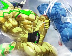 abs anal_sex bara bastroceive biceps bulkmon cum cumming cumshot digimon digimon_(species) furry furry_only gay gay_sex hyper hyper_balls hyper_genitalia hyper_penis hyper_testicles leaning_against_wall magangz male_only masturbating masturbation muscle muscles muscular muscular_arms muscular_legs muscular_male muscular_thighs nipples open_mouth pecs shower shower_room shower_sex veins veiny_penis