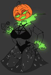 1girls artist_request disembodied_head dullahan female plant_humanoid pumpkin pumpkin_head roblox roblox_game rogue_lineage solo source_request tagme