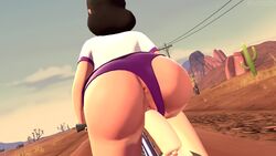 1girls 3d animated anus ass bicycle bike black_hair dildo dildo_bike female female_only miss_pauling mp4 no_sound panties panties_aside pussy riversizd sex_toy solo source_filmmaker team_fortress_2 vaginal vaginal_object_insertion vaginal_penetration valve video