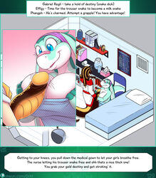 anthro big_breasts big_penis breasts claws clothed clothing digital_media_(artwork) drxii duo english_text erection female genitals gooseberry_kobold hi_res huge_breasts kobold kobold_quest lizard long_penis male male/female non-mammal_breasts patreon penis reptile retracted_foreskin scalie text thick_penis url