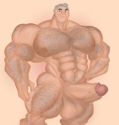 balls bara ben_10 big_balls big_penis boner erection gab_art gay hairy male male_only max_tennyson muscles muscular muscular_male nude penis solo solo_male