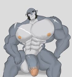 balls bara big_balls big_penis flaccid gab_art gay male male_only muscles muscular muscular_male nude panthro penis solo solo_male thundercats thundercats_2011