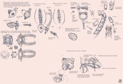 2018 anal anal_sex anal_speculum bondage bondage_gear buttplug chains chastity chastity_cage chastity_device chastity_piercing claws clitoris clitoris_piercing cock_and_ball_torture contraption_concept diagram egg_vibrator english_text female_chastity frenum_ladder frenum_piercing genital_piercing genital_torture genitals hi_res humanoid_genitalia humanoid_penis item_description labia_piercing line_art lock nipple_piercing nipples padlock penetration penis penis_piercing piercing plug_(sex_toy) pussy pussy_piercing pussy_sounding restraints s-nina schematic screw screws sex_toy sex_toy_in_ass sex_toy_insertion signature sounding_rod speculum stylized_chastity_cage talons technical_drawing text urethral urethral_sound vaginal_vibrator vibrator watermark zero_pictured