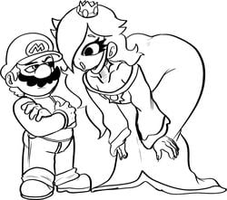 1boy 1girls alternate_breast_size ass bending_forward bending_over bent_over clothed crossed_arms dress eyebrow_raise female fully_clothed funny gloves leaning leaning_forward lemonadepikachu long_hair male mario mario_(series) meme mustache nintendo open_mouth pogchamp poggers princess_rosalina raised_eyebrow shorter_male super_mario_galaxy taller_female taller_girl unamused