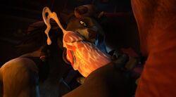 3d_(artwork) anthro blizzard_entertainment bodily_fluids bovid bovine canid cum cum_on_penis cum_on_tongue cumshot digital_media_(artwork) duo ejaculation erection fellatio female female_focus genital_fluids genitals hand_on_head hi_res humanoid_genitalia humanoid_penis inside licking male male/female mammal nude open_mouth oral orgasm penile penis penis_grab penis_lick retracted_foreskin sex solo_focus tauren tongue tongue_out tzarvolver video_games warcraft were werecanid worgen world_of_warcraft