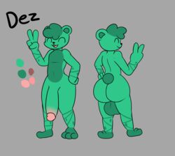 dez_(dezmine21) dezmine21 genitals hi_res hyper hyper_genitalia male mammal model_sheet nude solo ursid