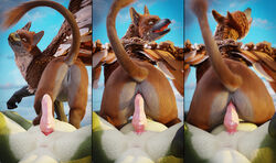 3d_(artwork) absurd_res anus ascaniololololol ass avian beak claws digital_media_(artwork) dragon duo erection feathered_wings feathers female female_penetrated feral fingers fur genitals gryphon gryphon_(untied_verbeger) hi_res limp lying male male/female male_penetrating male_penetrating_female mythological_avian mythology nude open_mouth penetration penile penis pussy scalie sex sleeping slit tongue unconscious vaginal_penetration vaginal_penetration wings