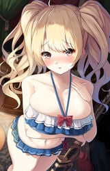 bikini blonde_hair blush granblue_fantasy monika_weisswind