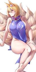 big_breasts fox_girl horny mirufui ran_yakumo tagme touhou white_background