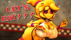 1girls 3d animated animatronic background bands big_breasts blinking bouncing_breasts cally3d chica_(cally3d) chica_(fnaf) chiku chiku_(cryptia) clazzey cleavage clothing cryptiacurves curvaceous curves curvy_figure fazclaire's_nightclub female female_only five_nights_at_freddy's fnaf fredina's_nightclub hourglass_figure huge_breasts large_breasts long_hair looking_at_viewer looking_away loop massive_ass massive_breasts monster monster_girl panties pink_eyes pizza robot robot_girl scottgames sfm shoulder_length_hair smile smiling source_filmmaker text thick_ass thick_thighs thighhighs thighs thin_waist wide_hips wristband yellow_body yellow_skin zentaisfm