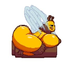 animated antennae_(anatomy) bee_girl big_ass big_boobs big_breasts big_butt bug color colored huge_ass huge_boobs huge_breasts huge_butt monster monster_girl pancaketomo pixel_art queen_bee_(terraria) tagme terraria terraria_(lewdrraria) transparent_background